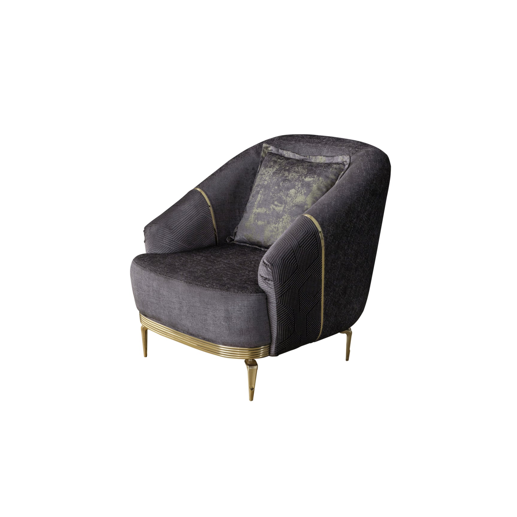Diamond Anthracite 3-Piece Living Room Set - Ornate Home