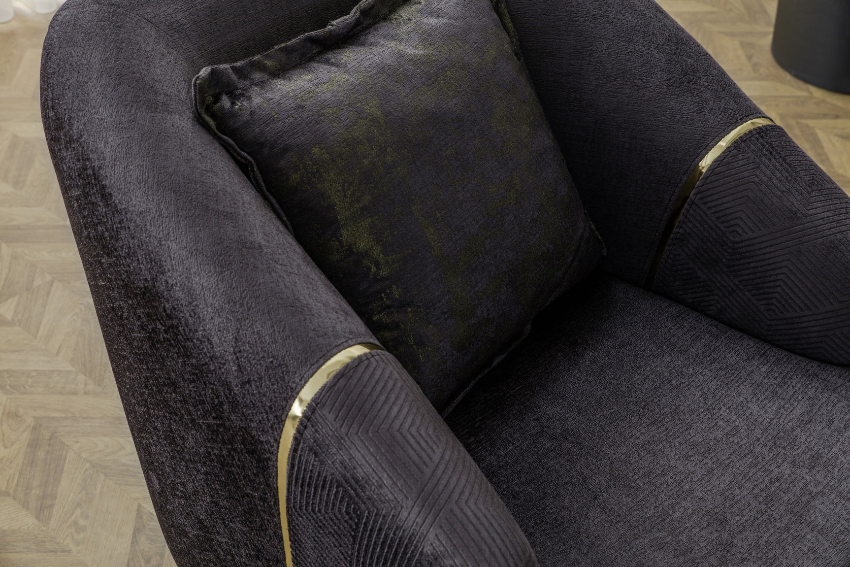 Diamond Anthracite 3-Piece Living Room Set - Ornate Home