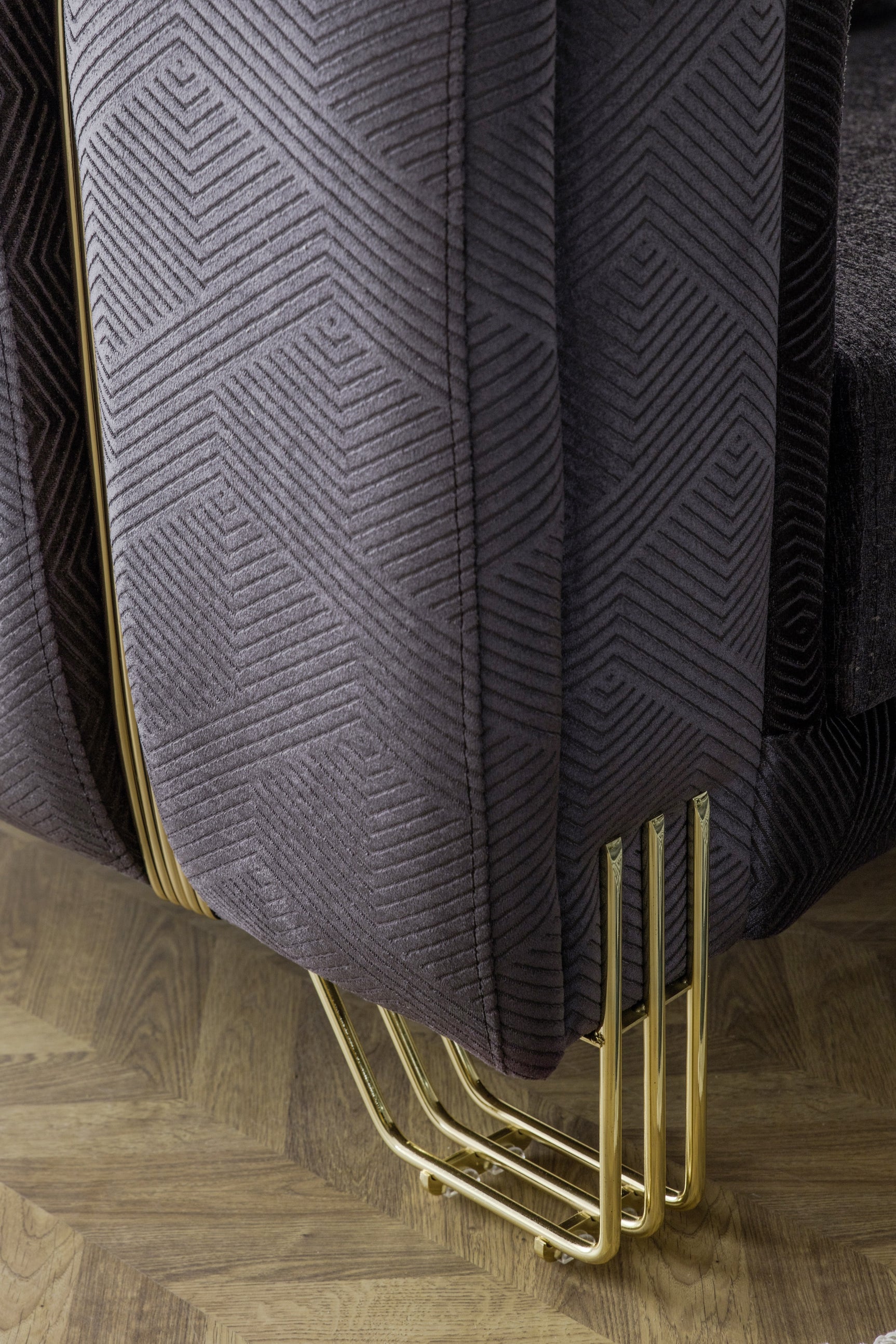 Diamond Anthracite Loveseat - Ornate Home