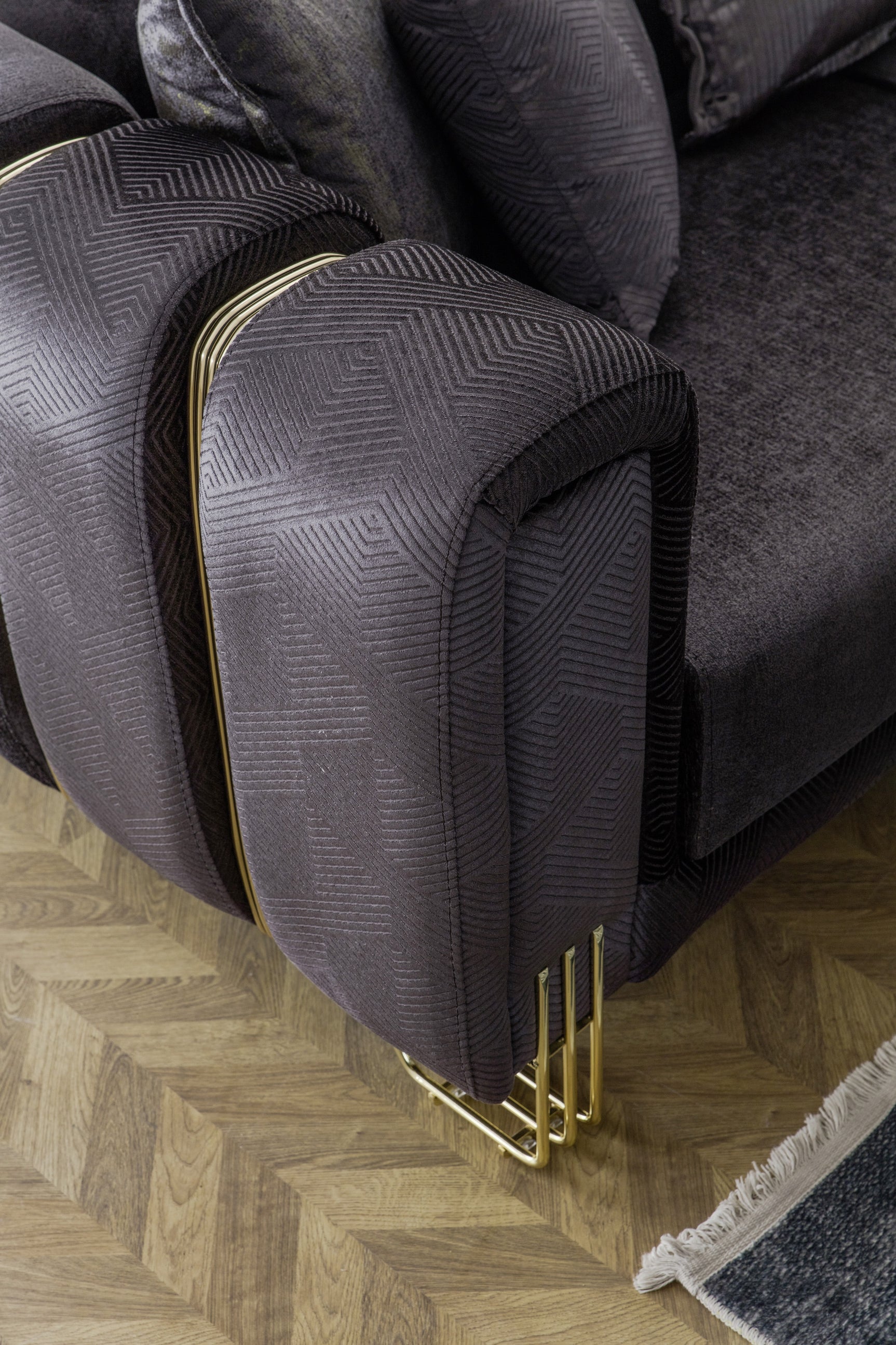 Diamond Anthracite Loveseat - Ornate Home