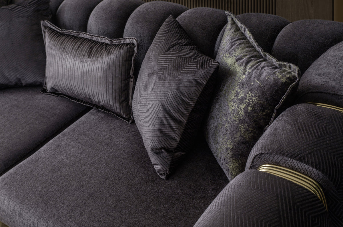 Diamond Anthracite Sofa - Ornate Home