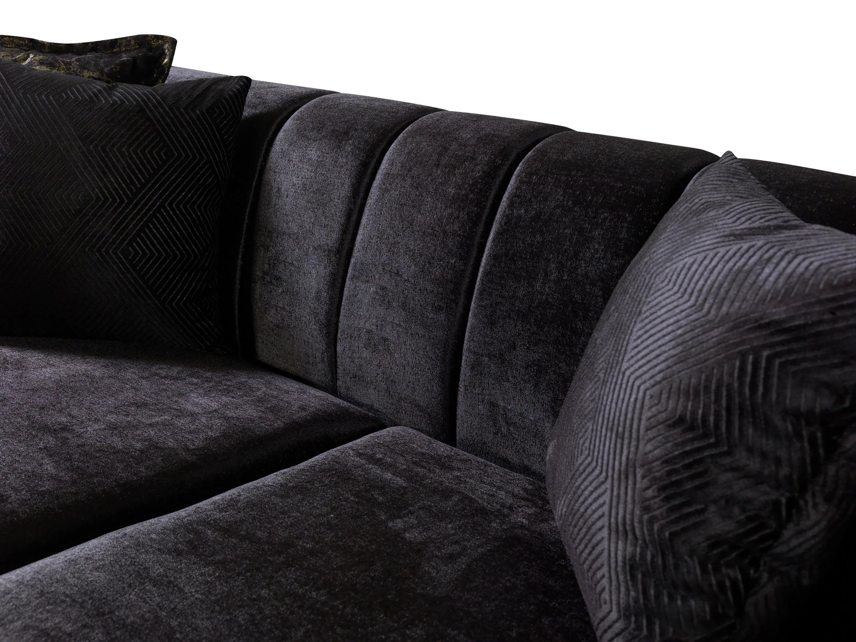 Diamond Black 3-Piece Living Room Set - Ornate Home
