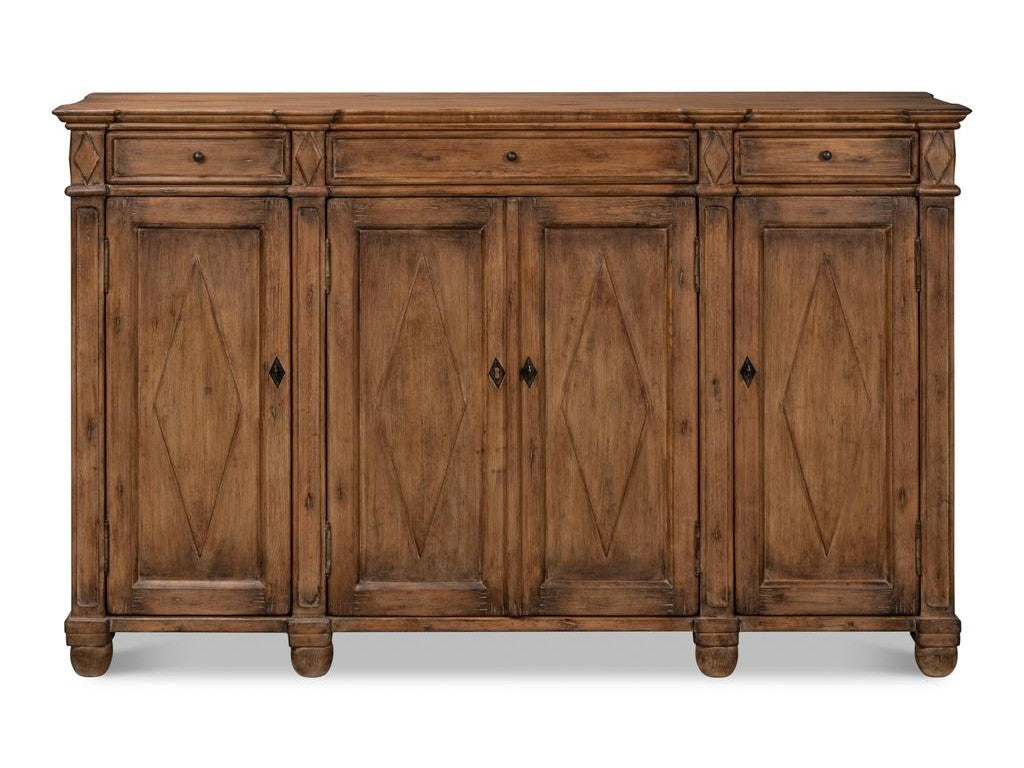 Diamond Brown Wall Sideboard - Ornate Home