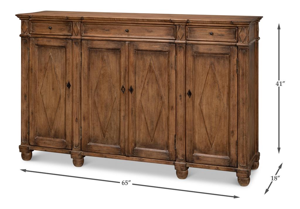Diamond Brown Wall Sideboard - Ornate Home