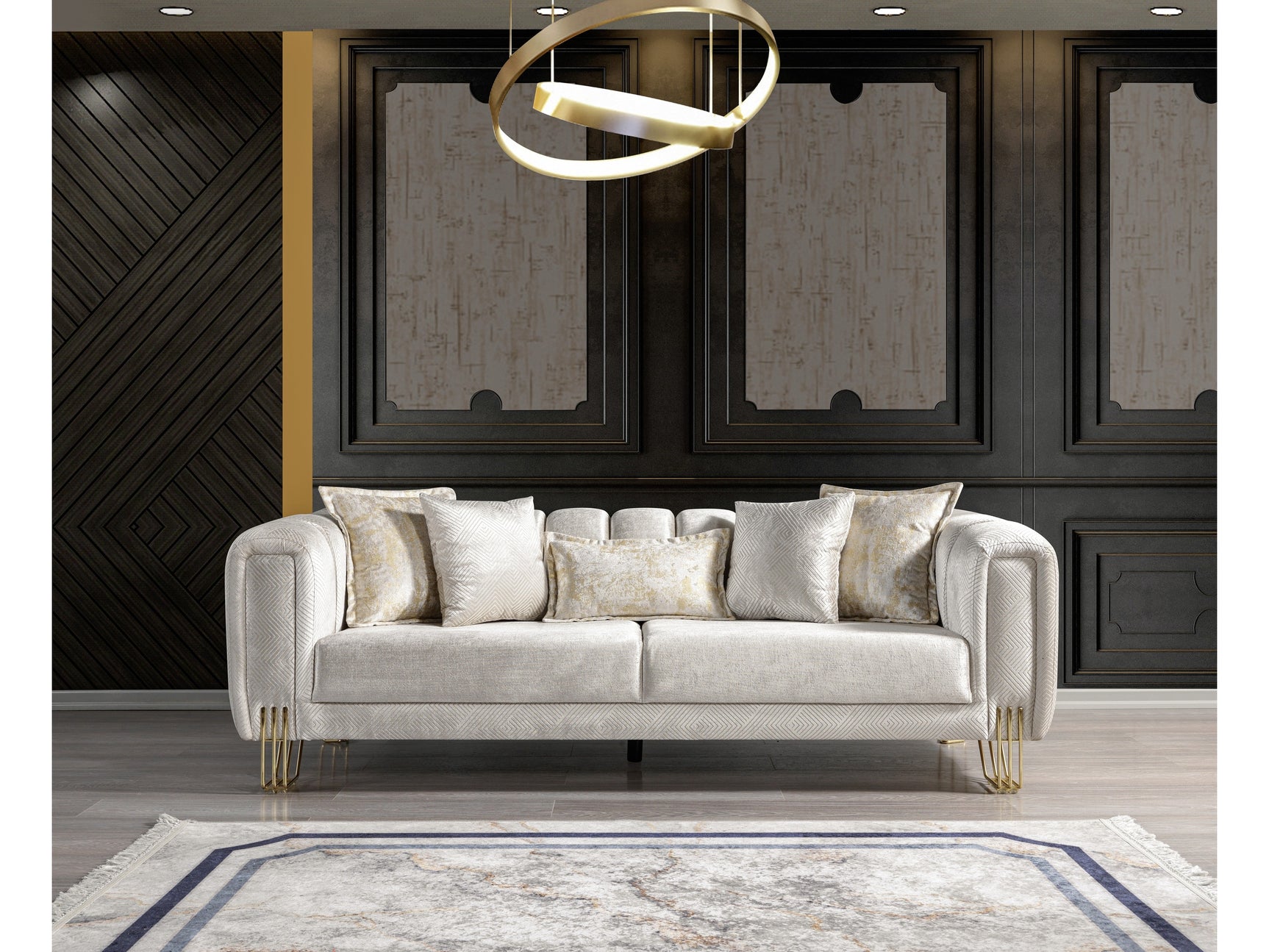 Diamond Ivory Loveseat - Ornate Home