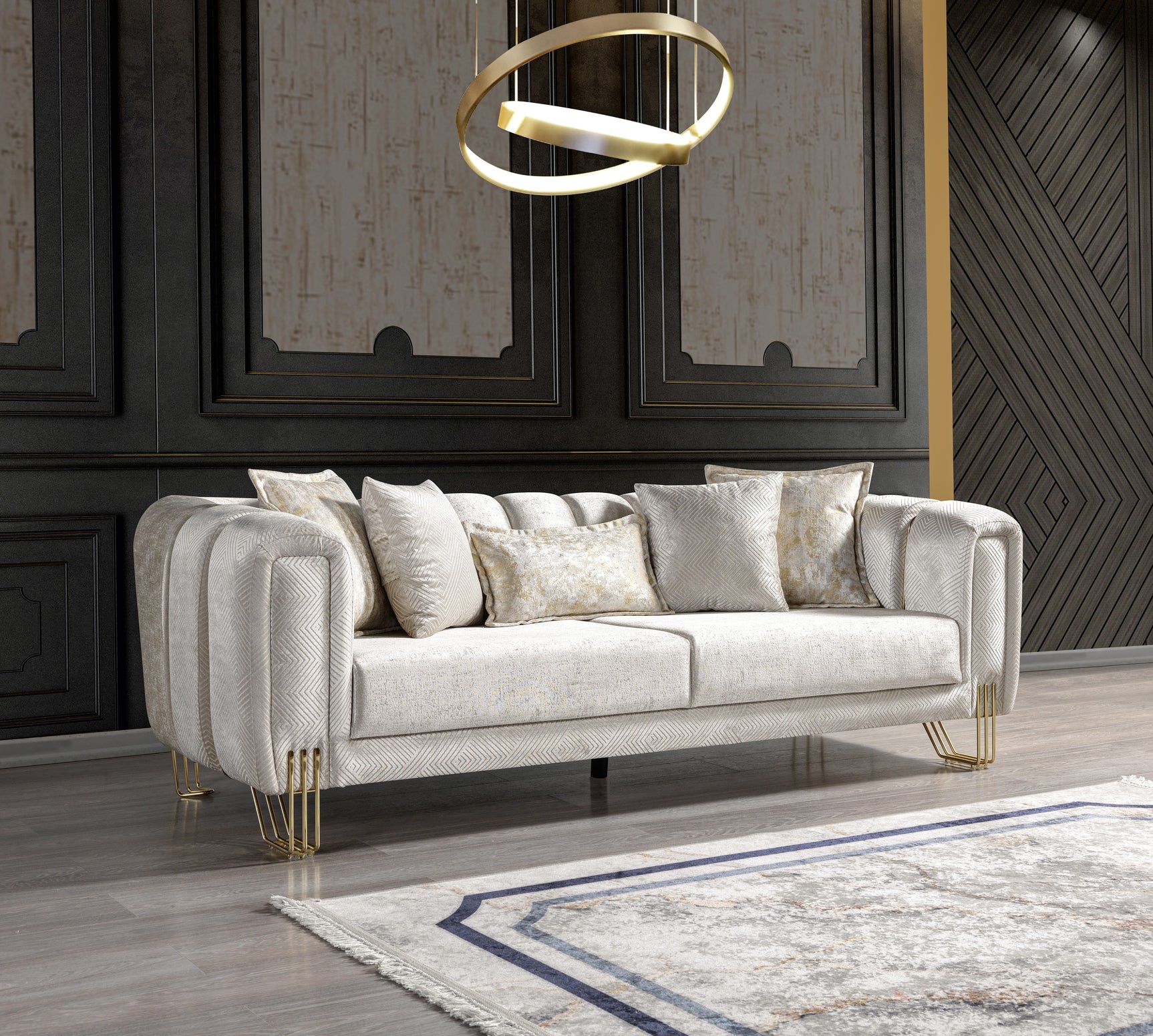 Diamond Ivory Loveseat - Ornate Home