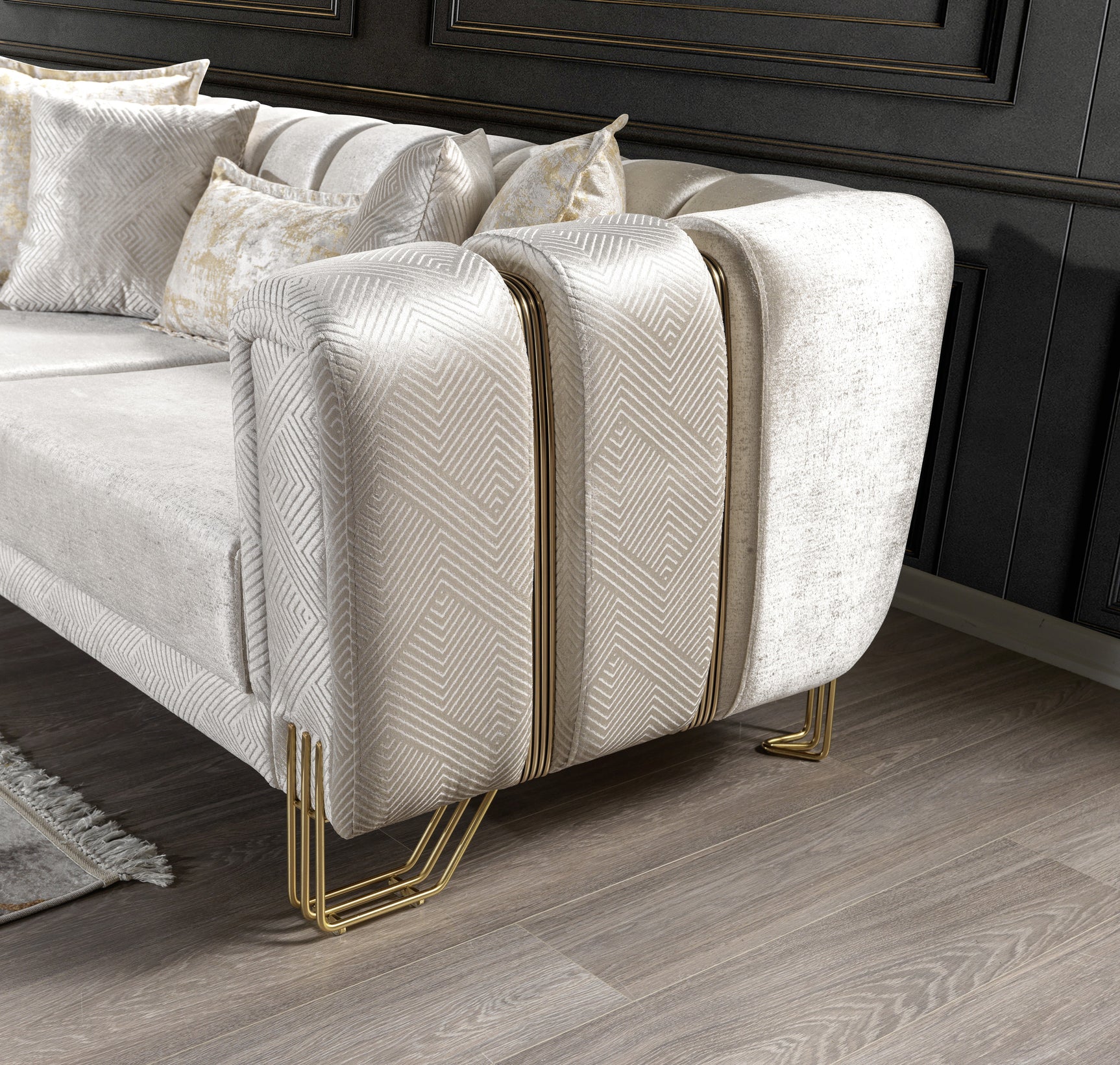 Diamond Ivory Loveseat - Ornate Home