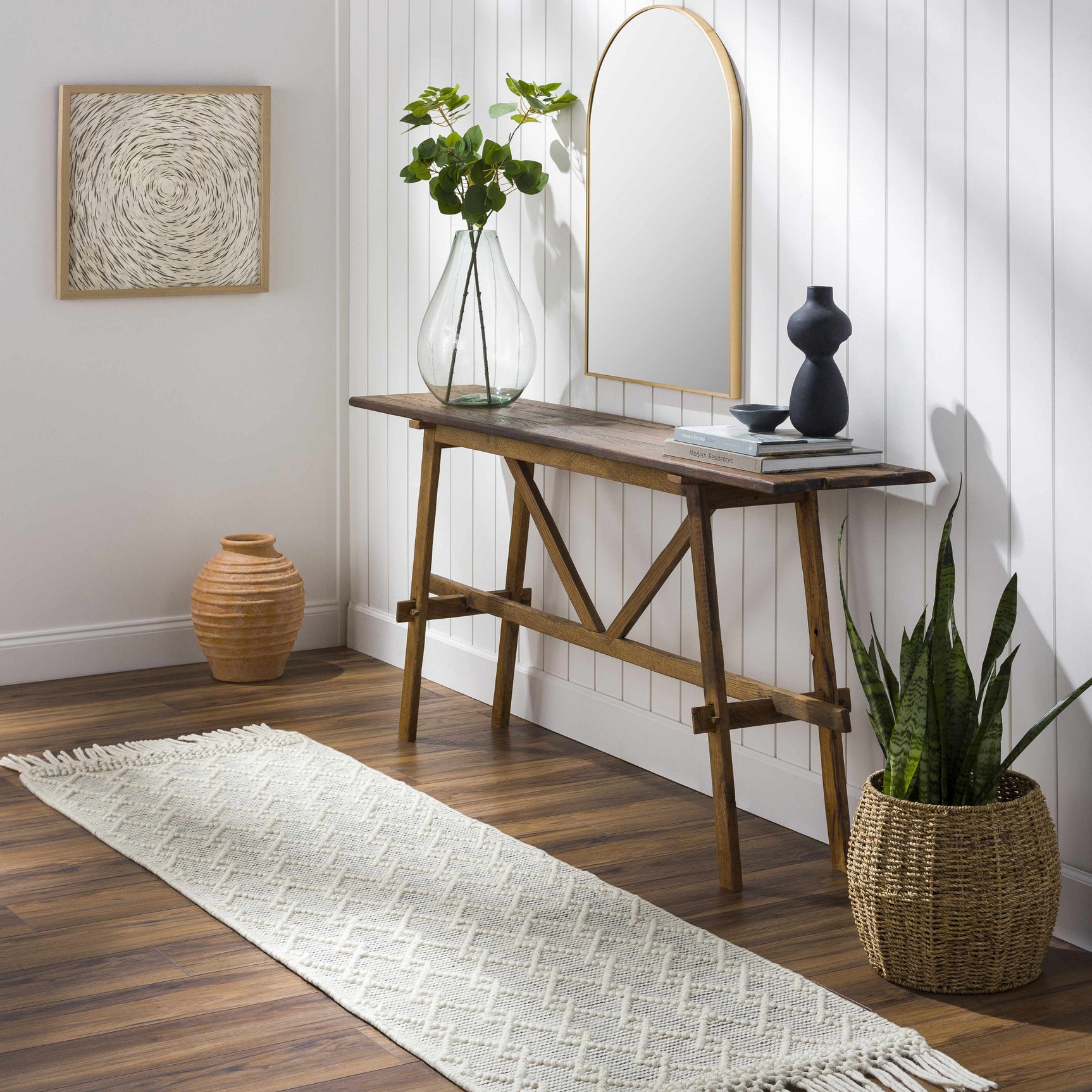 Diata Wool Rug with Tassels - Clearance - Ornate Home