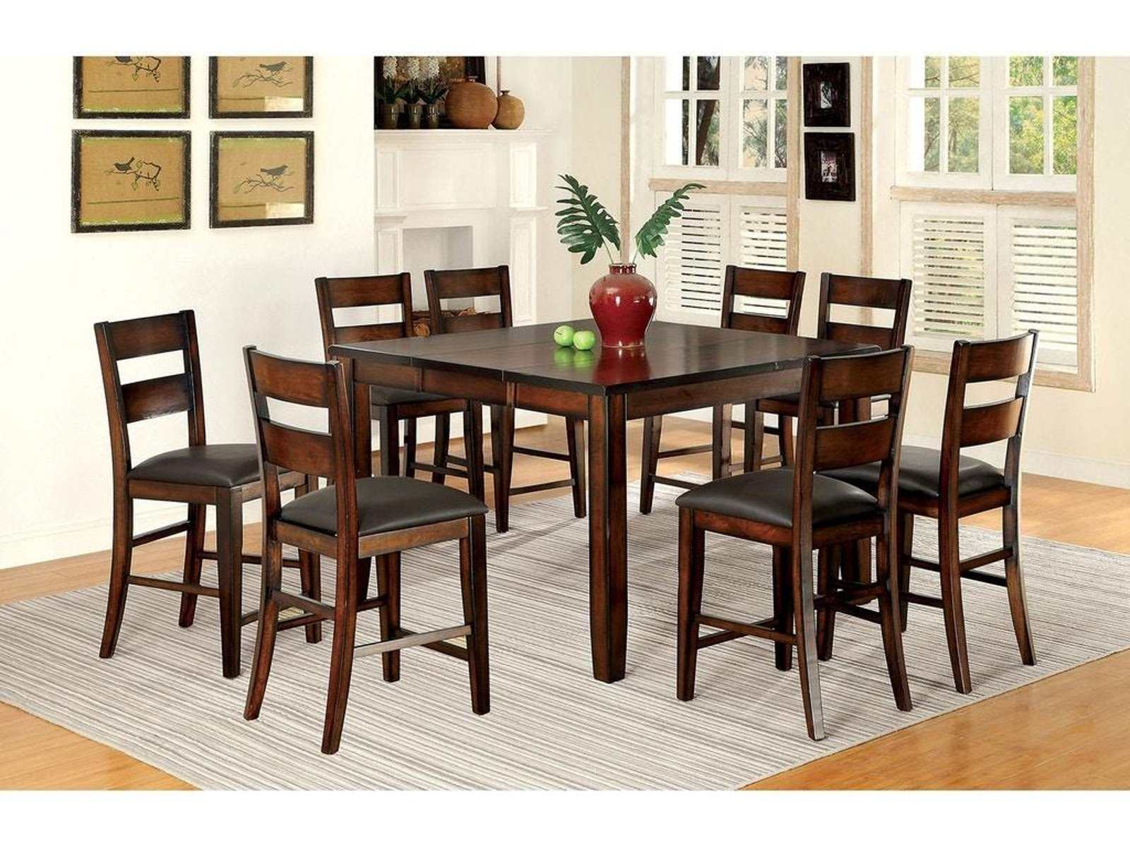 Dickinson Dark Cherry 9pc Dining Room Set - Ornate Home