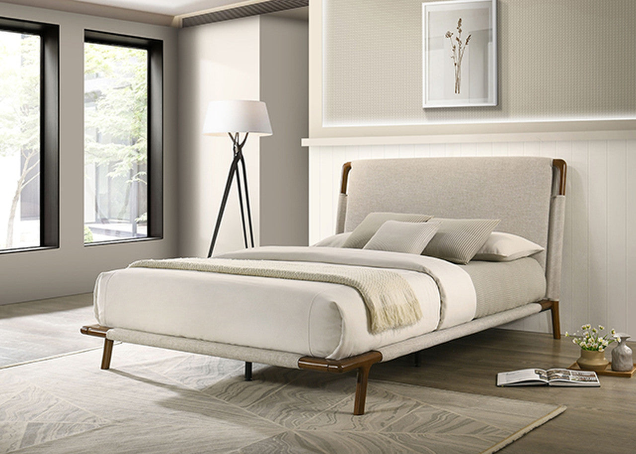 Didcot Beige Queen Bed - Ornate Home