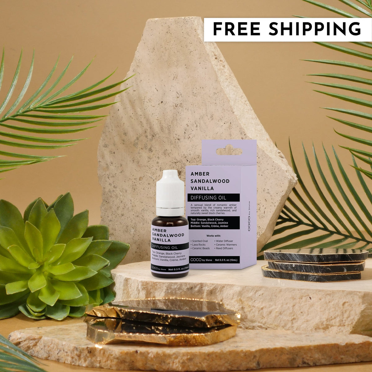 Diffusing Oil (Amber | Sandalwood | Vanilla) - Ornate Home