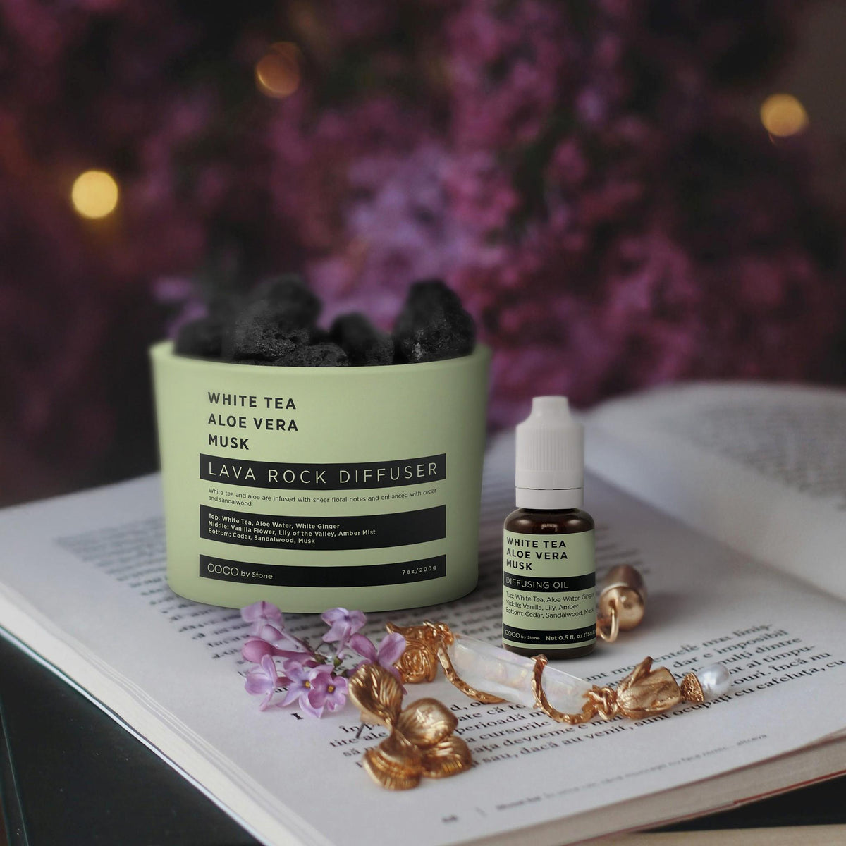 Diffusing Oil (White Tea | Aloe Vera | Musk) - Ornate Home