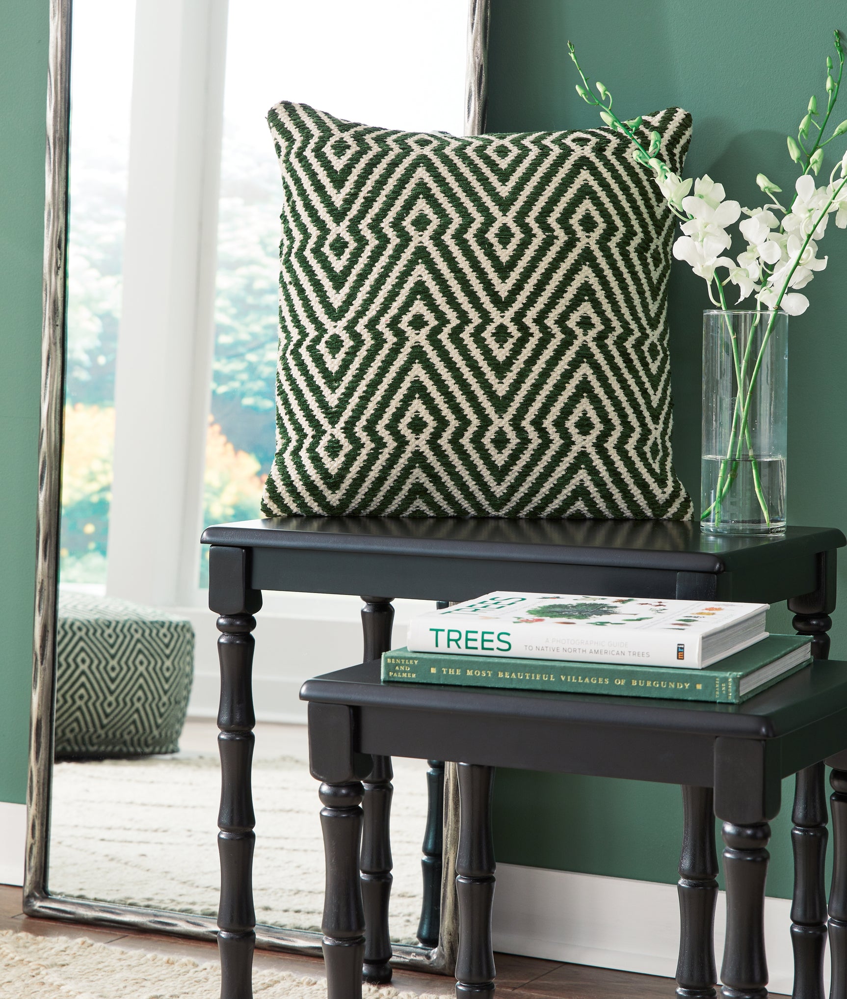 Digover Green/Ivory Pillow - Ornate Home