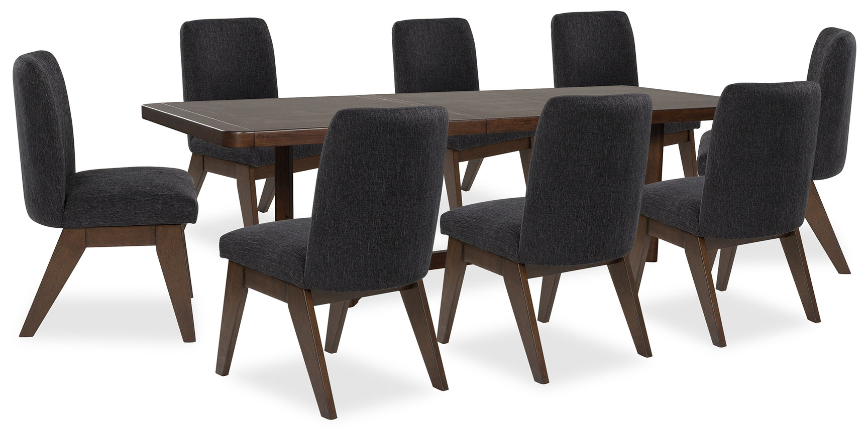 Dilenno Dark Brown Extension Dining Table and 8 Chairs (Online Special Price) - Ornate Home