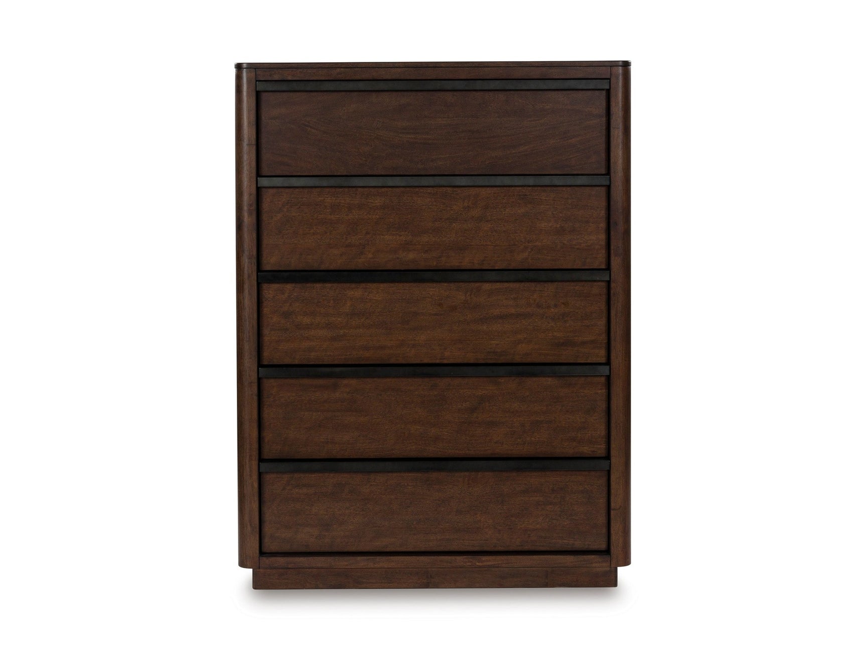 Dilenno Dark Brown Five Drawer Chest - Ornate Home