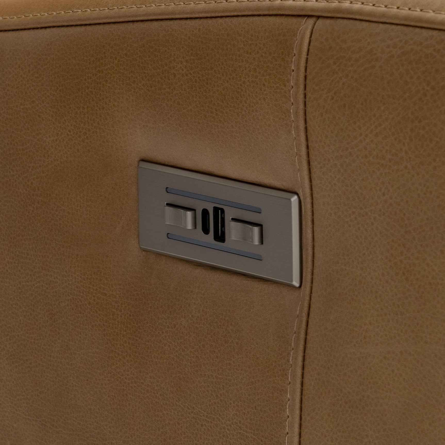 Dillon Beige/Tan Leather Recliner (SKU 301RLO) - Ornate Home