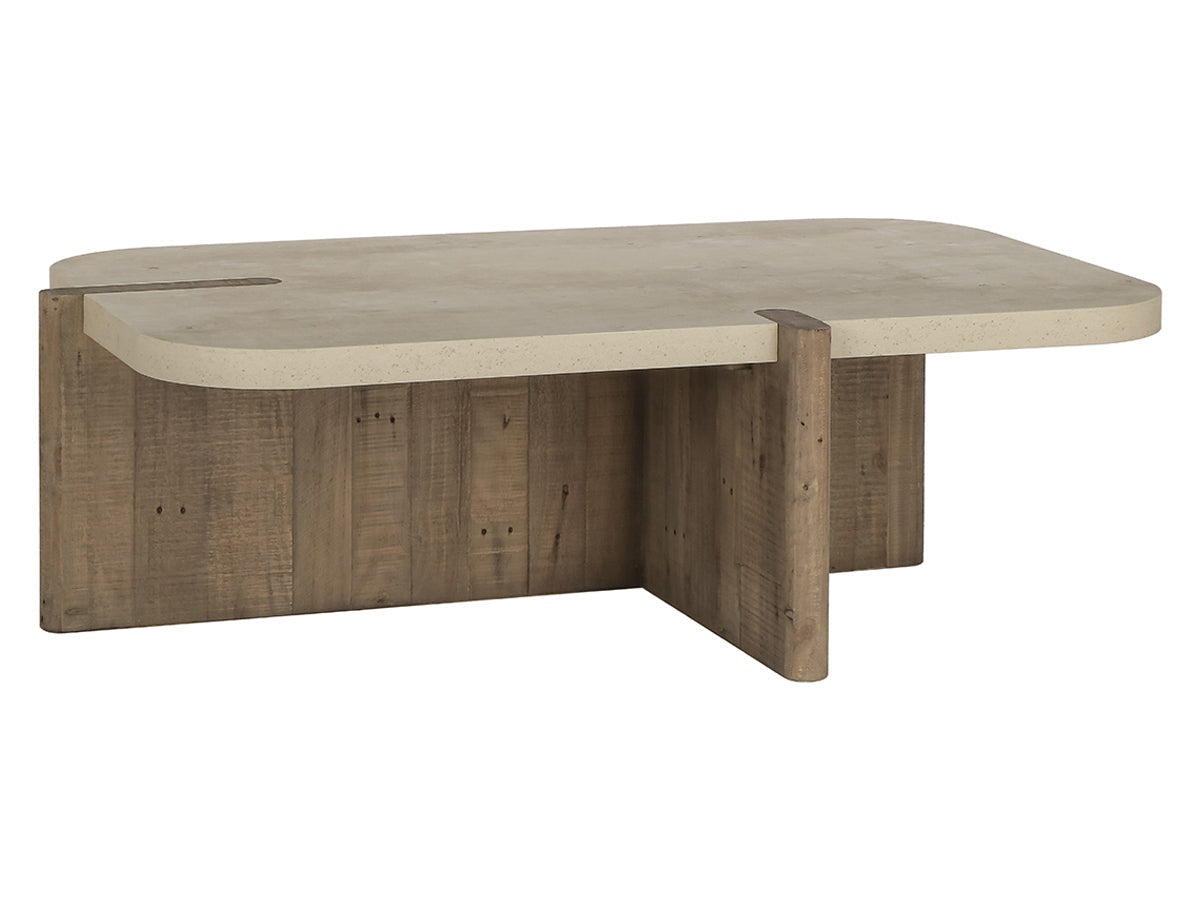 Dillon Natural/Weathered Chalk Coffee Table - Ornate Home