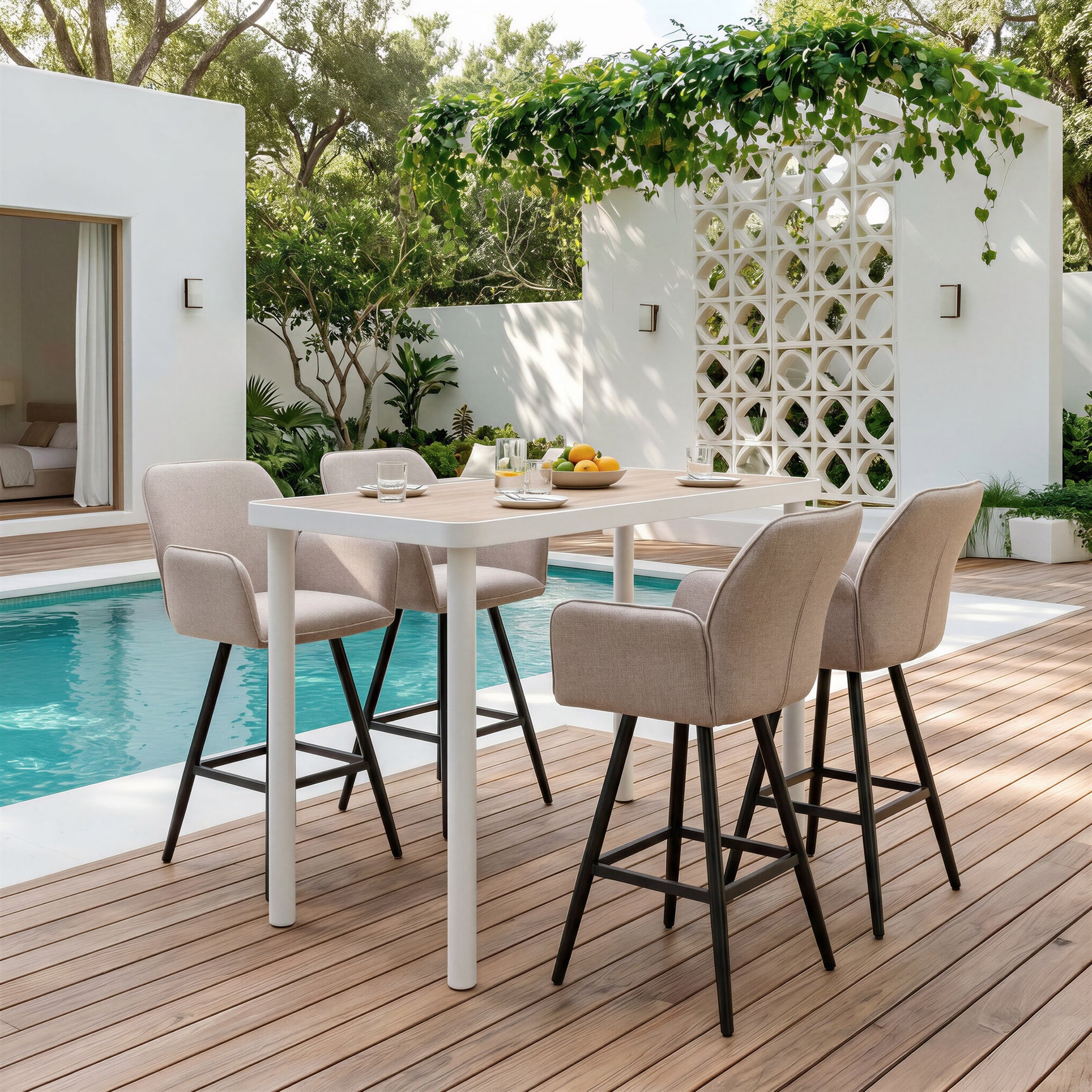 Dimira Natural Bar Table - Ornate Home