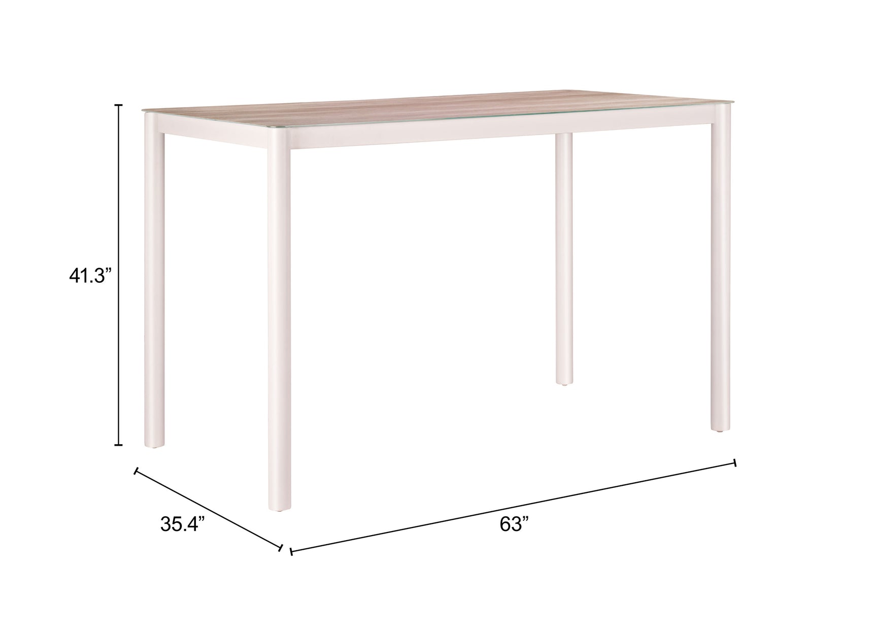Dimira Natural Bar Table - Ornate Home