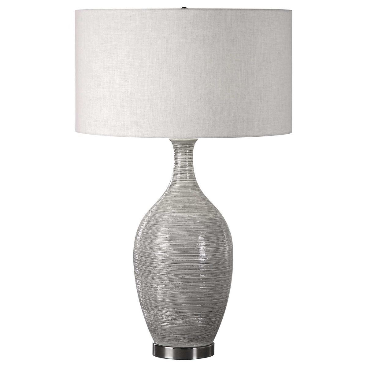 Dinah Gray Textured Table Lamp - Ornate Home