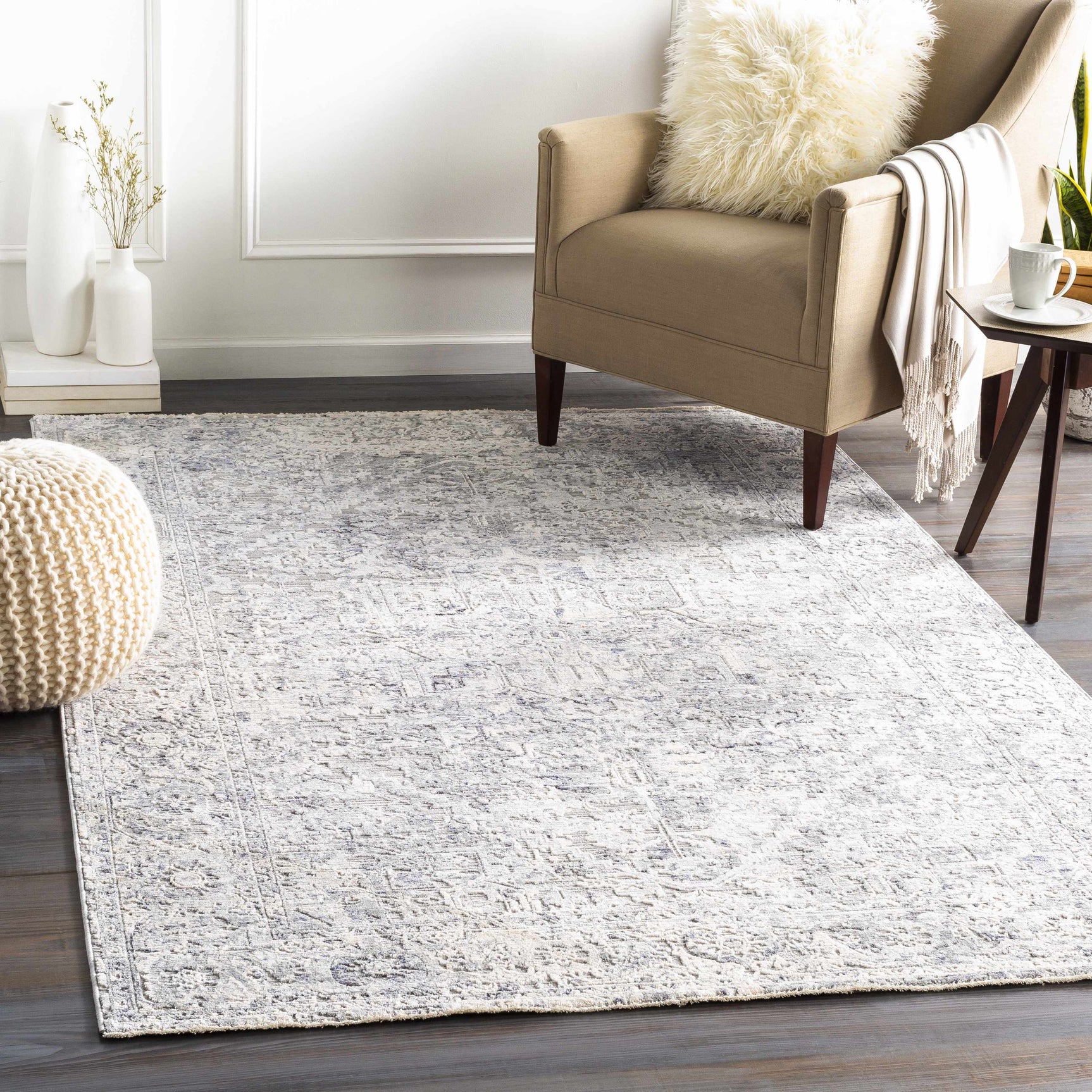 Dingwall Carved Statement Rug - Clearance - Ornate Home