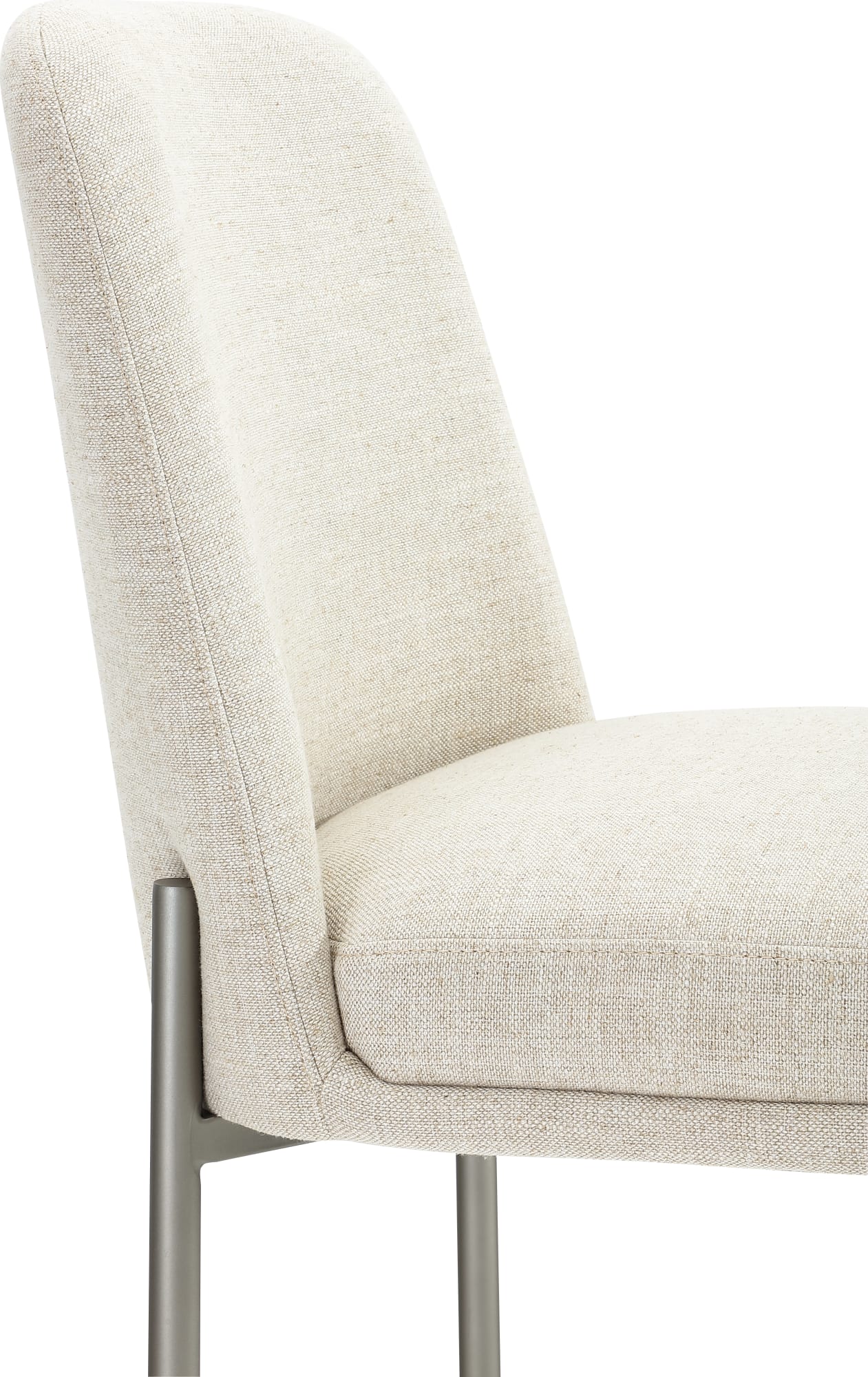 Dion Natural/Brushed Nickel Upholstered Counter Stool (Set of 2) - Ornate Home