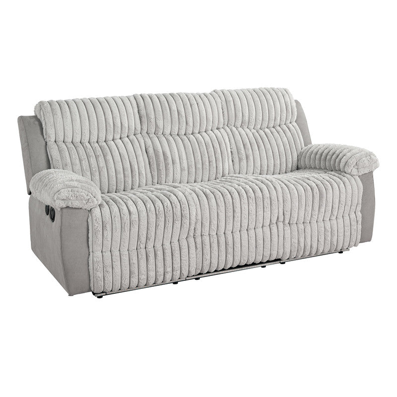 Dionysus Gray Manual Sofa & Loveseat - Ornate Home