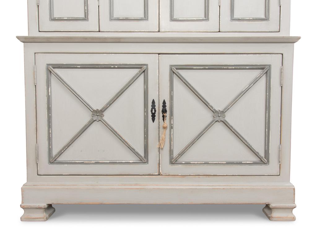 Directoire Grey Painted Style Cupboard - Ornate Home
