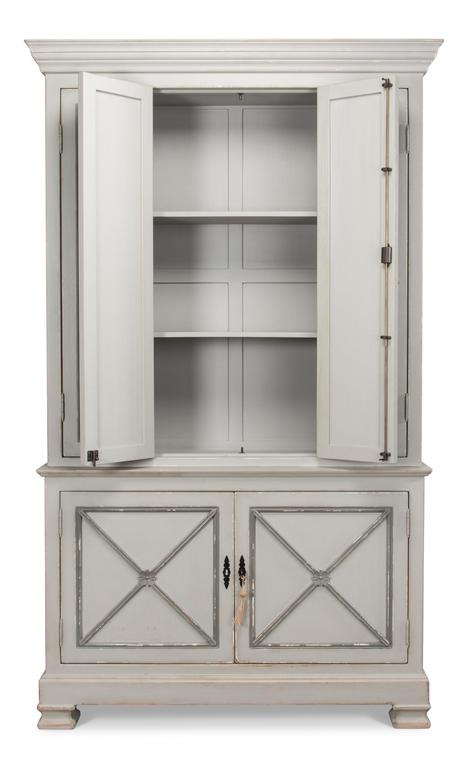 Directoire Grey Painted Style Cupboard - Ornate Home