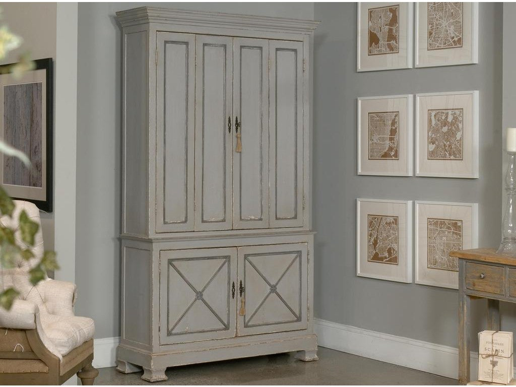 Directoire Grey Painted Style Cupboard - Ornate Home