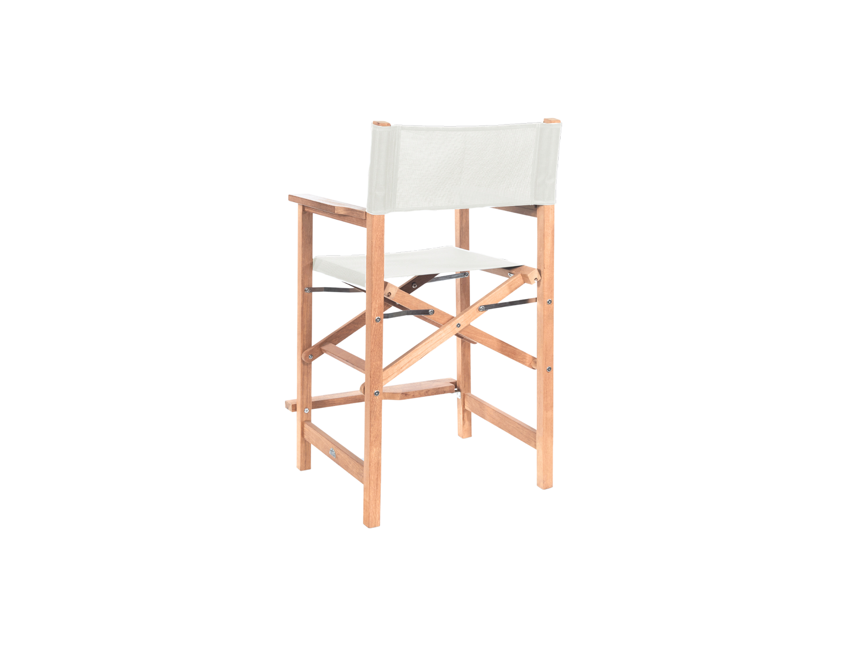 Director 5-Piece Rectangular Teak White Outdoor Counter Height Dining Set with Folding Armchairs - Ornate Home