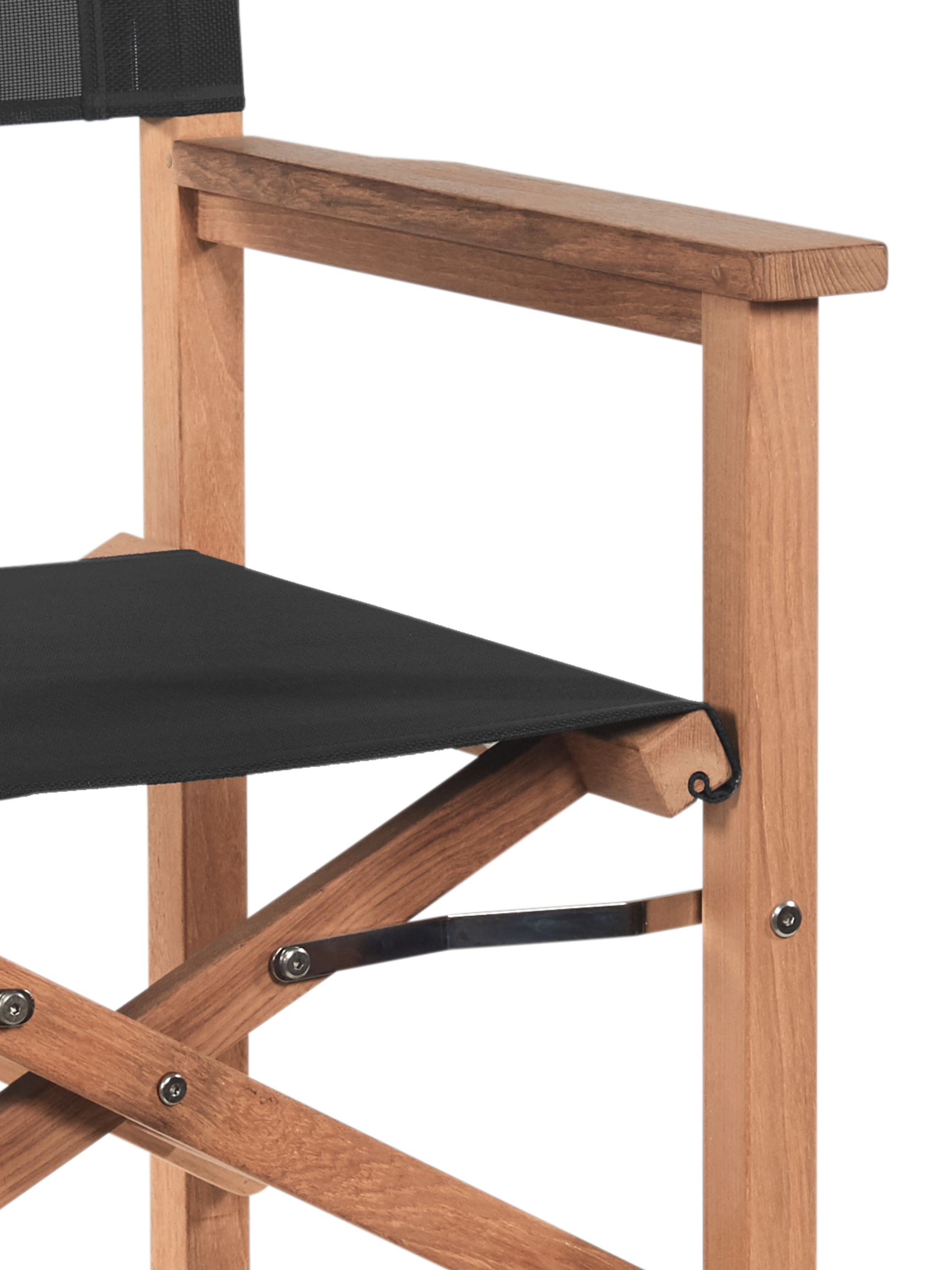 Director Teak Black Outdoor Bar Height Dining Armchair - Ornate Home