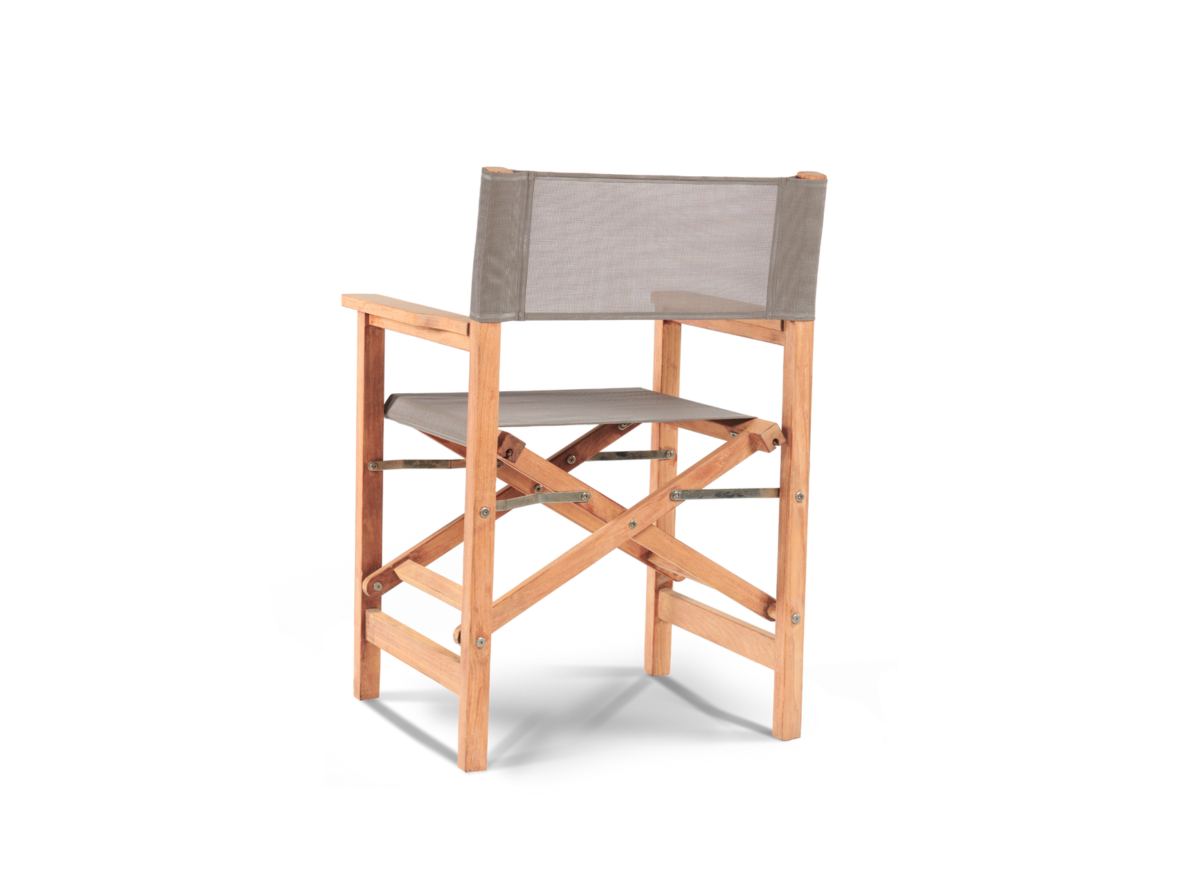 Director Teak Taupe Outdoor Dining Folding Armchair - Ornate Home
