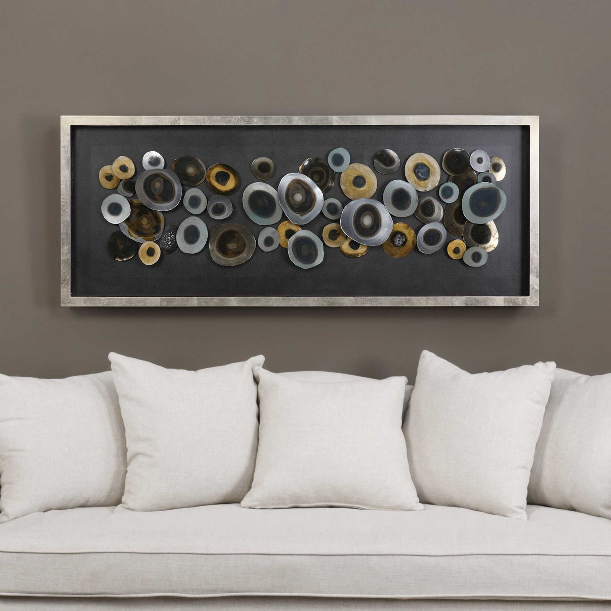 Discs Multicolor Shadow Box - Ornate Home