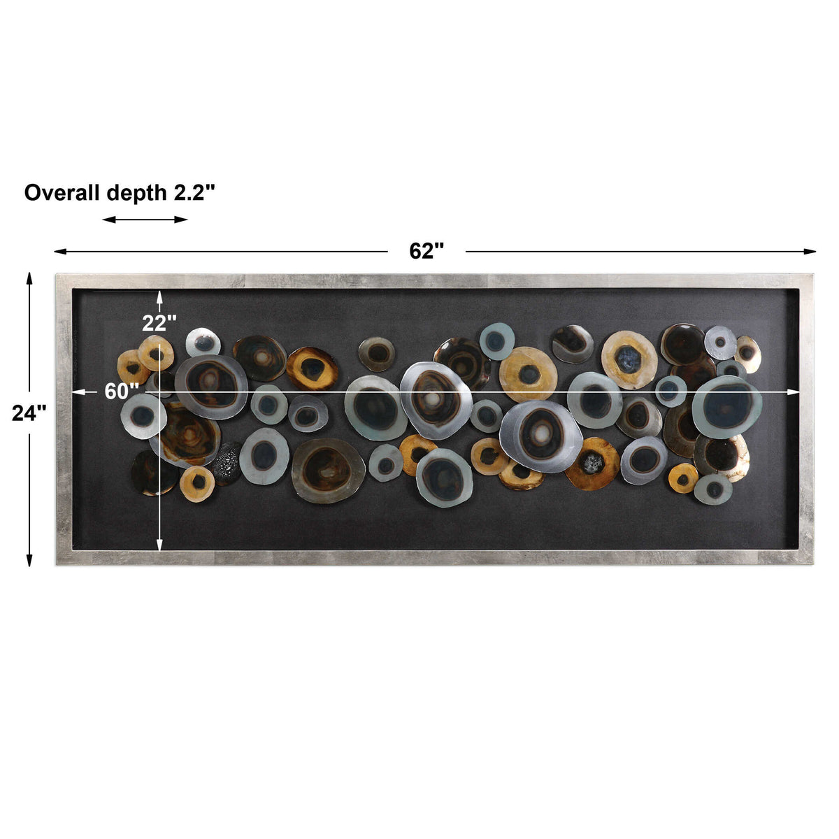 Discs Multicolor Shadow Box - Ornate Home