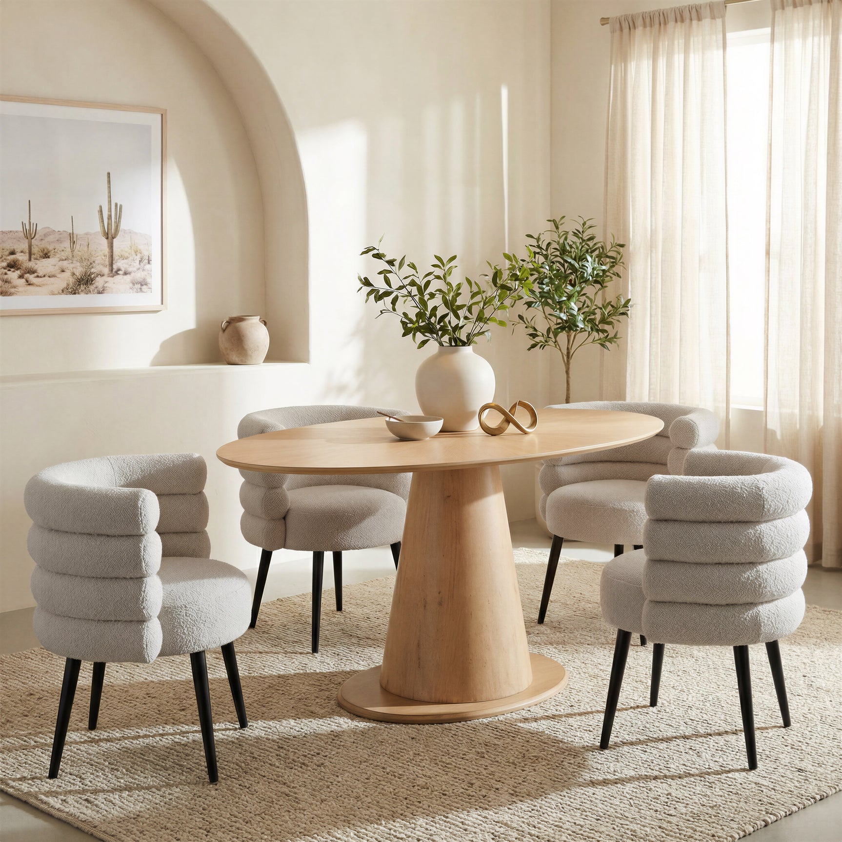 Disque Natural Dining Table - Ornate Home