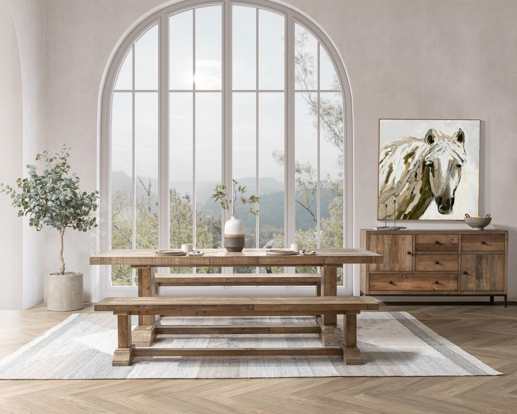 Dita Natural Pine Dining Table - Ornate Home