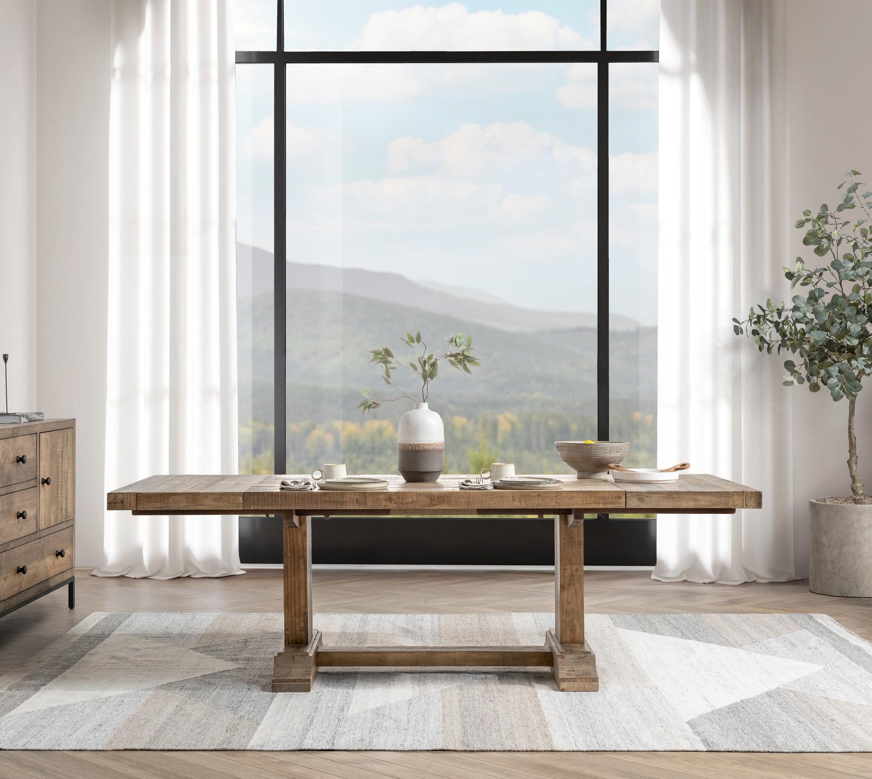 Dita Warm Natural Extendable Dining Table - Ornate Home