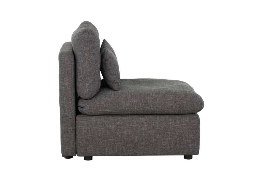 Divani Casa Paseo Charcoal Modular Sectional / 5pc - Ornate Home