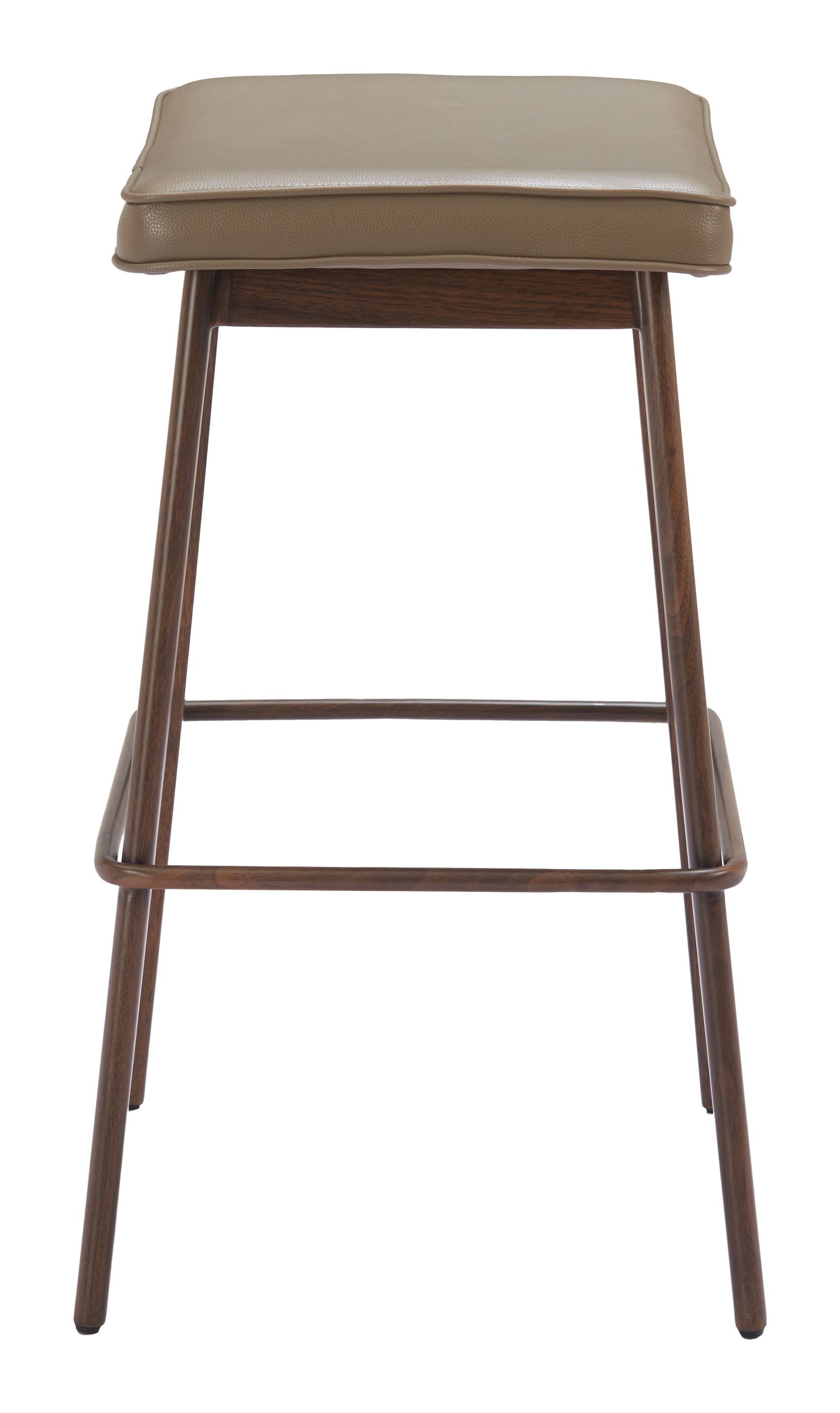 Divat Taupe & Walnut Barstool (Set of 2) - Ornate Home
