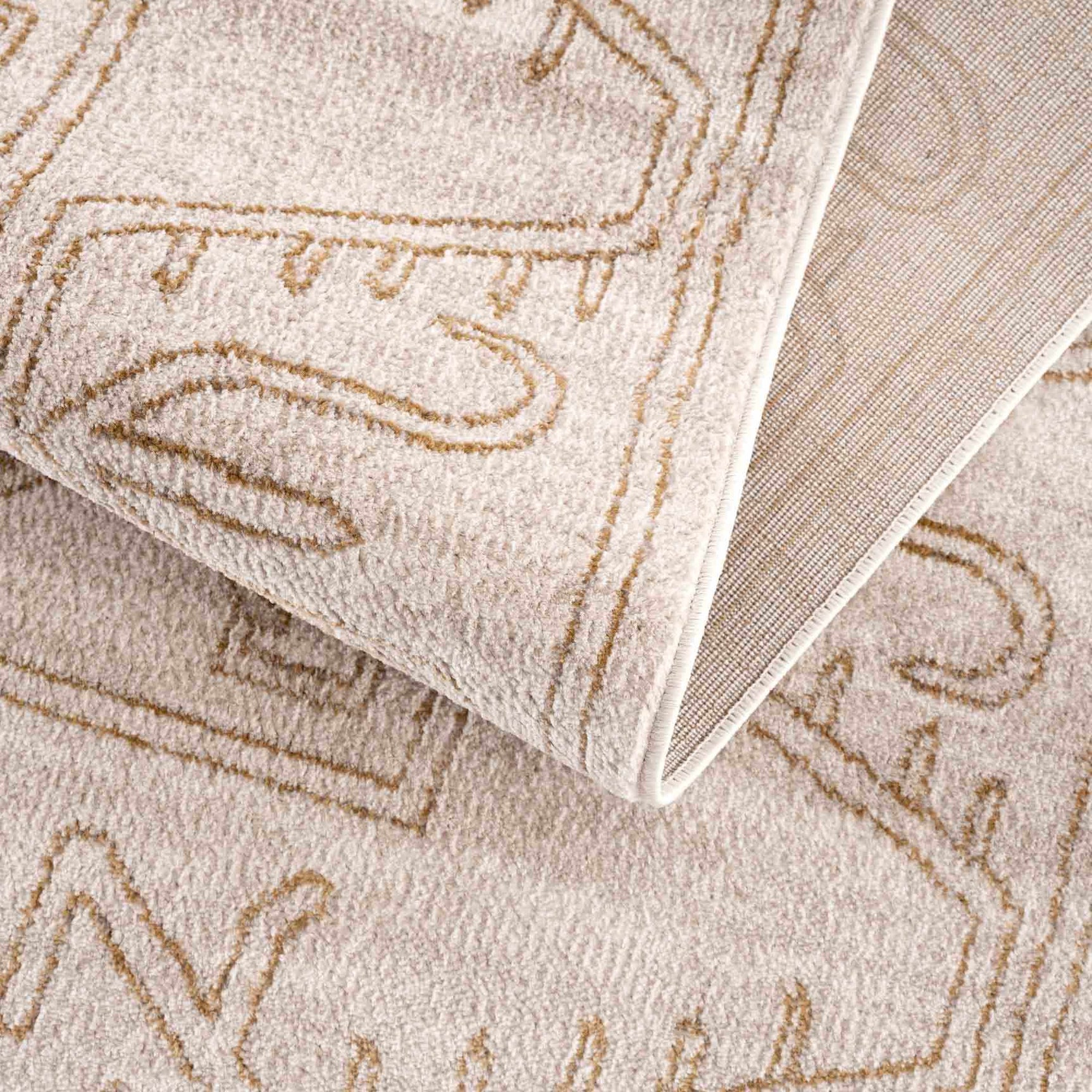 Divya Cream & Gold Area Rug - Clearance - Ornate Home