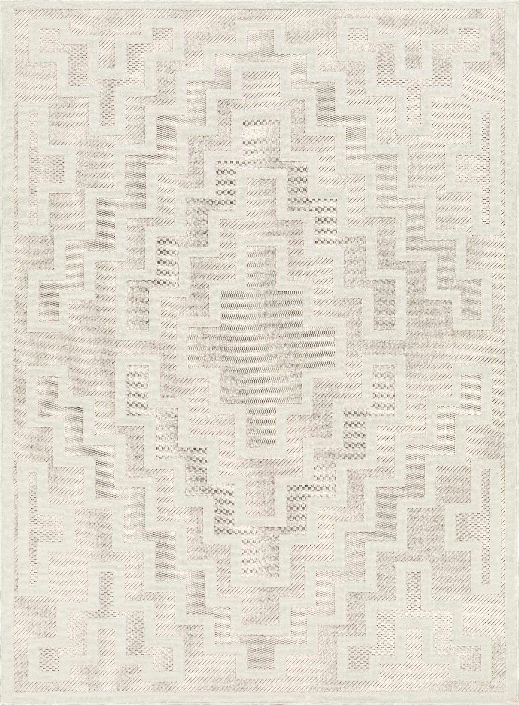 Diza Cream Outdoor Rug - Clearance - Ornate Home