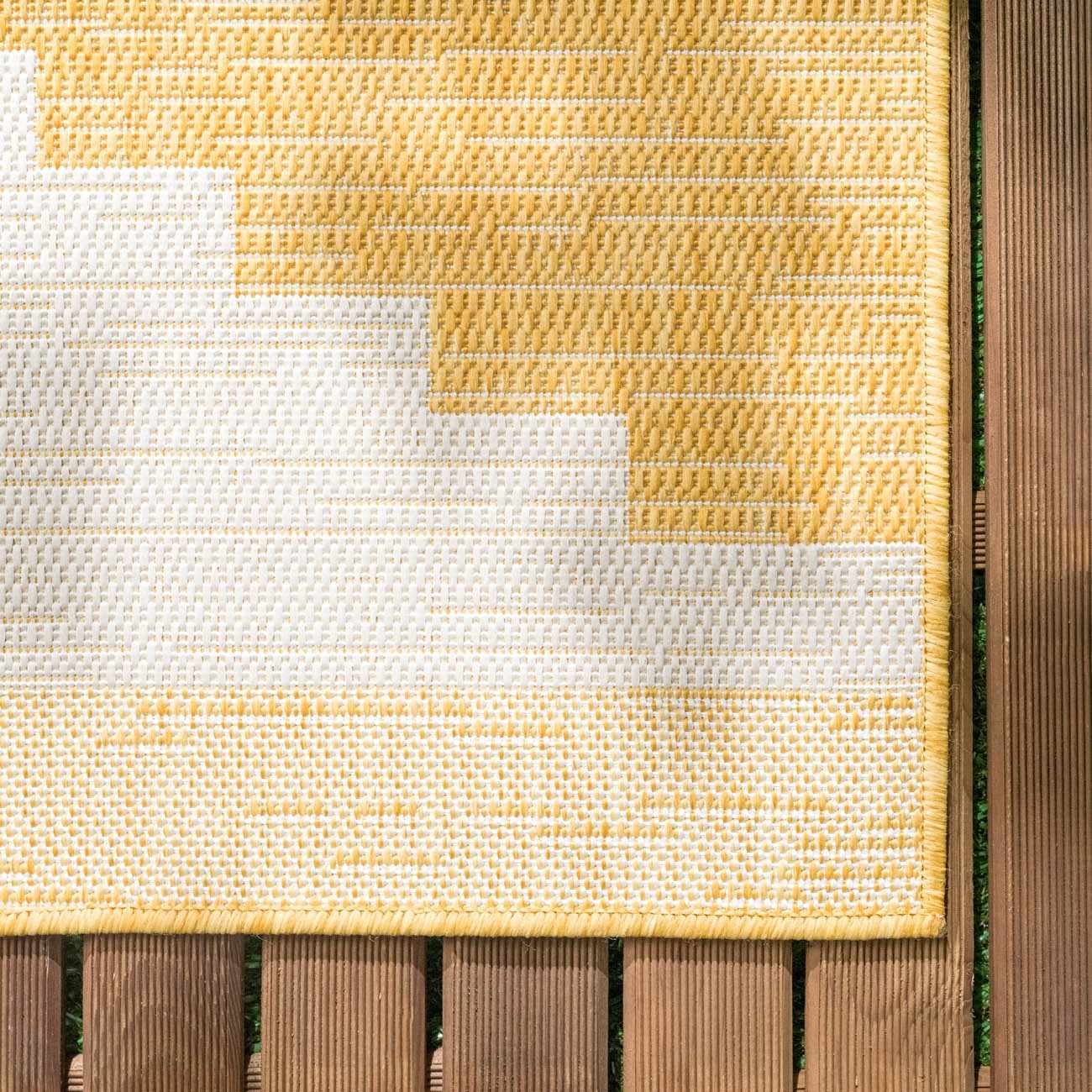 Djugun Yellow Outdoor Rug - Clearance - Ornate Home