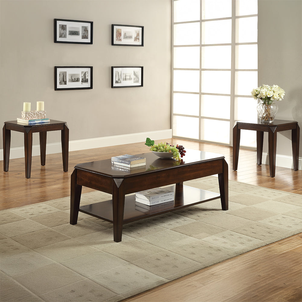 Docila Walnut Coffee Table - Ornate Home