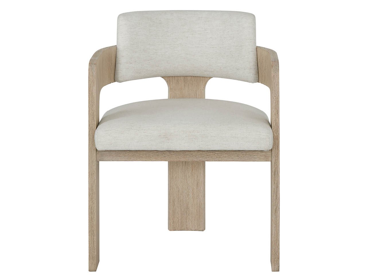 Dockside Crypton Nomad Snow/Natural Oak Arm Chair - Ornate Home