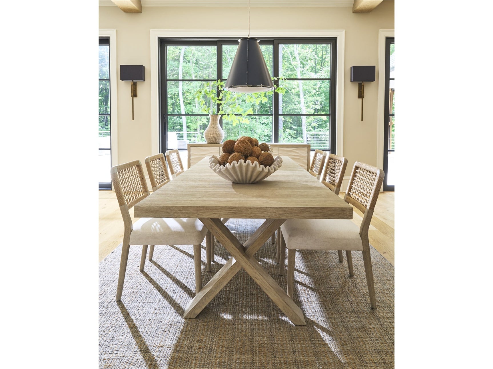 Dockside Crypton Nomad Snow/Natural Oak Chair (Set of 2) - Ornate Home