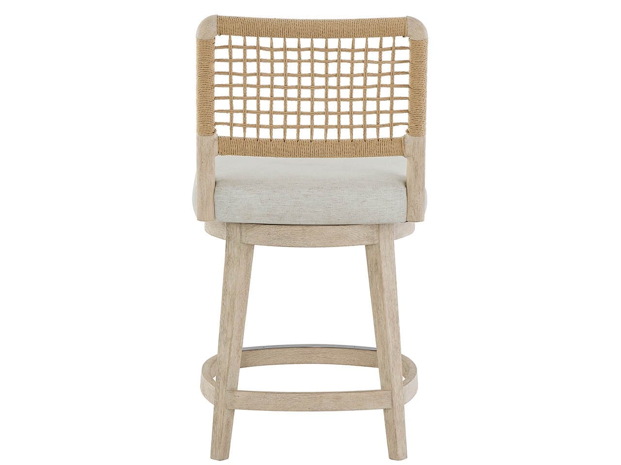 Dockside White Pine/Crypton Nomad Snow Swivel Counter Stool - Ornate Home