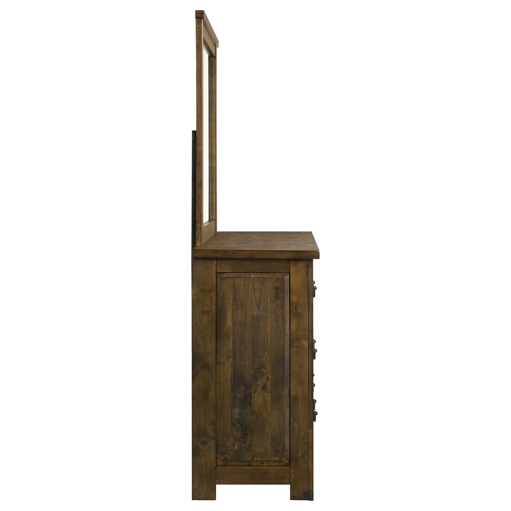Doherty Rustic Brown 6-drawer Dresser With Mirror - Ornate Home