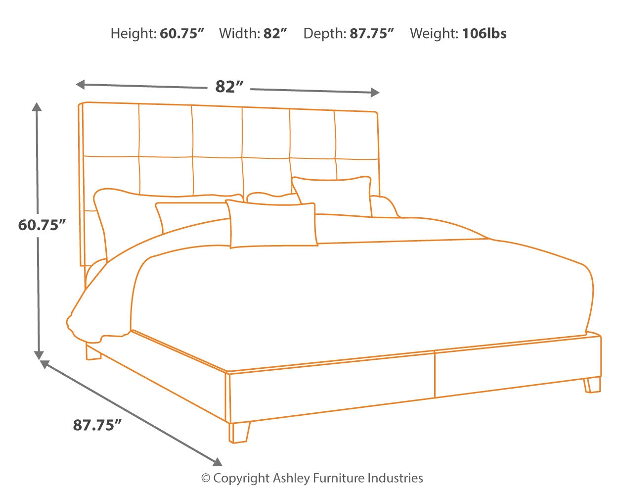 Dolante King Upholstered Bed (Online Special Price) - Ornate Home