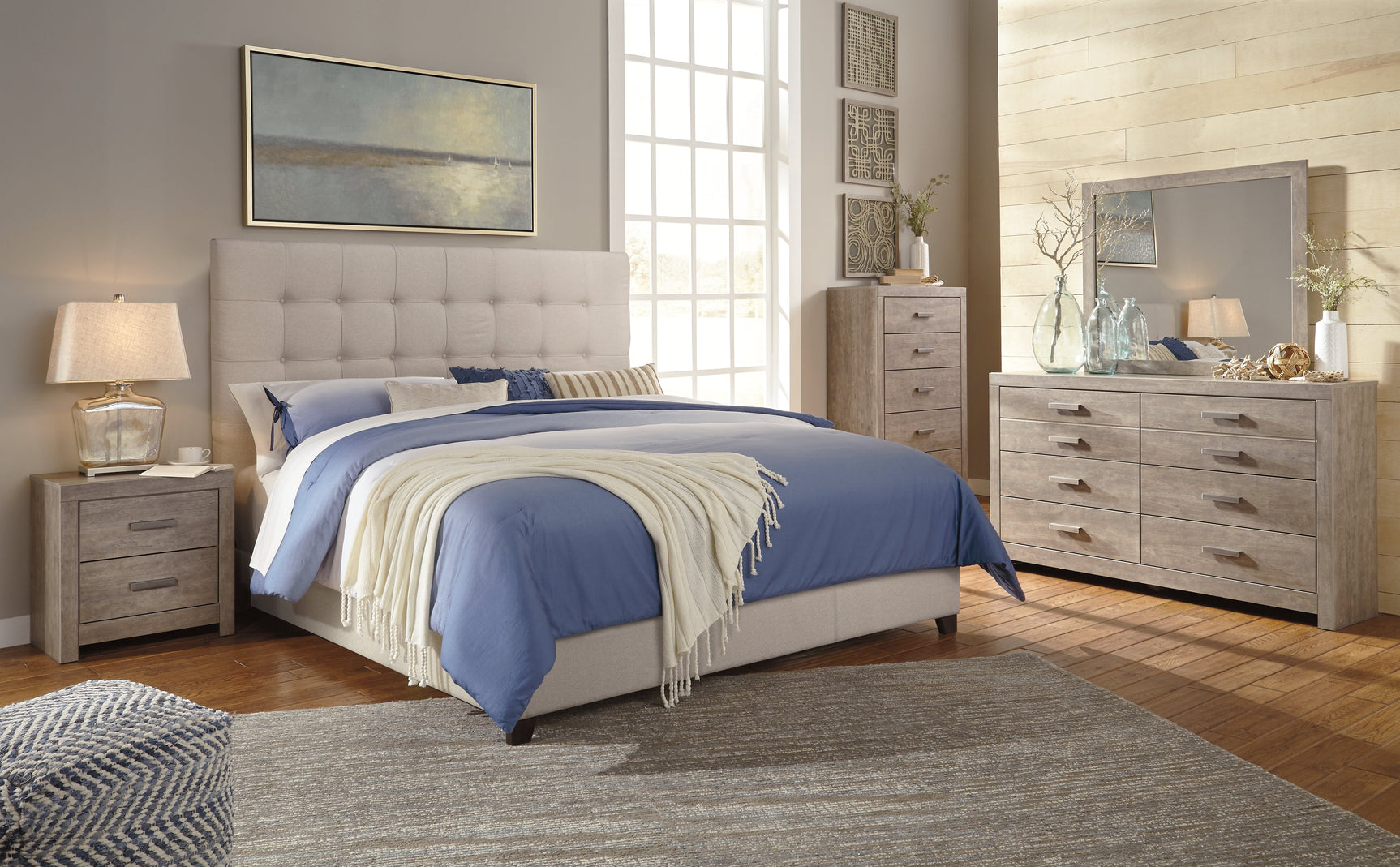 Dolante King Upholstered Bed (Online Special Price) - Ornate Home